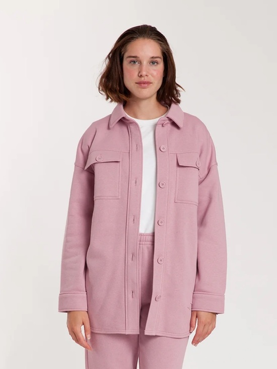 Lazypants Jackets & Blazers - Lazypants Fleece Shacket in Rose